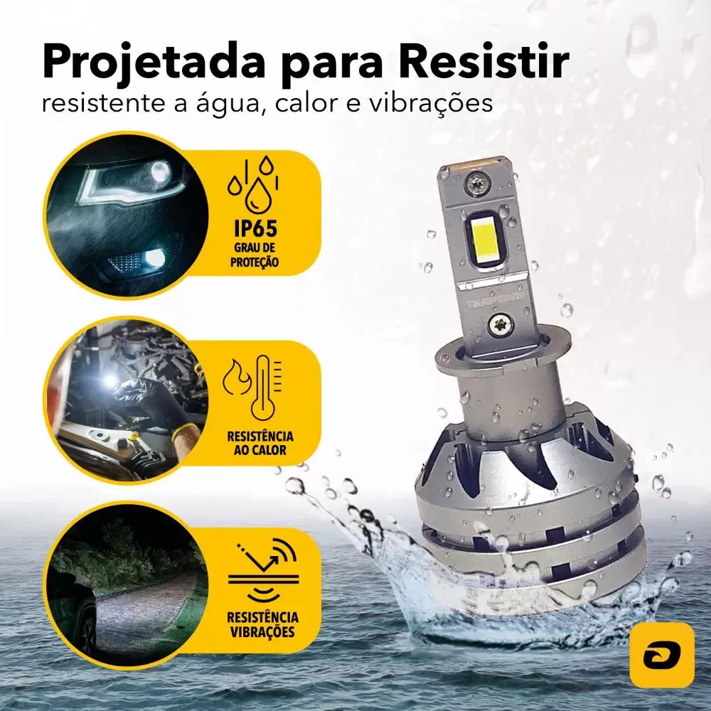 Kit Lâmpadas Led Tarponn TP-6181 TX5 Pro H3 Lumens 6000k 50w