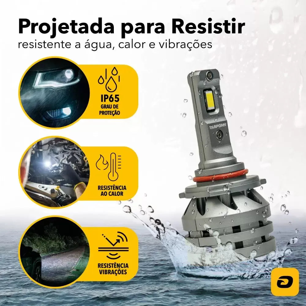 Kit Lâmpada Led Tarponn TP-6416 TX5 Pro HB3 HB4 4000k 50w