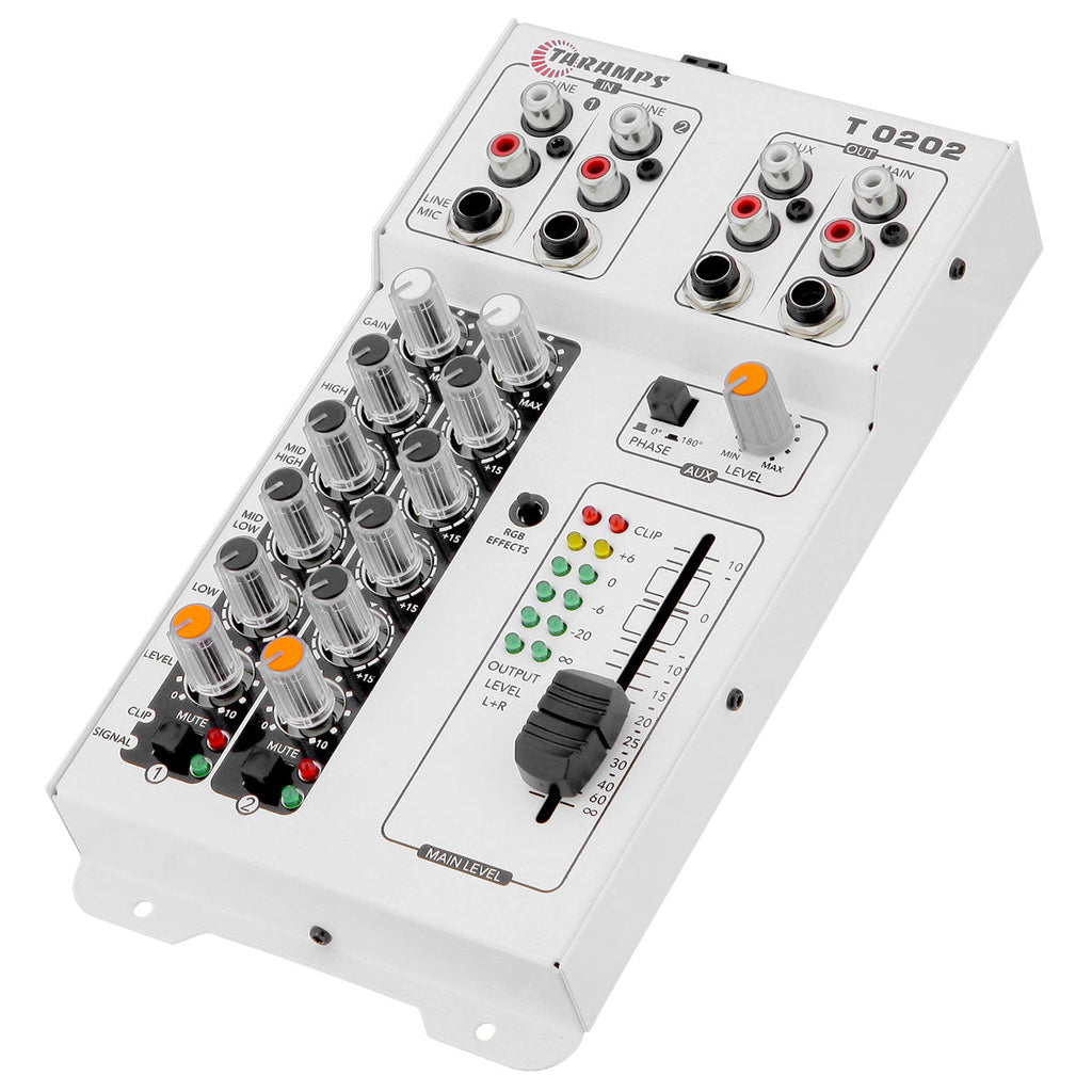 Mesa de Som Taramps T0202 2 Canais Multicolor USB LED RGB