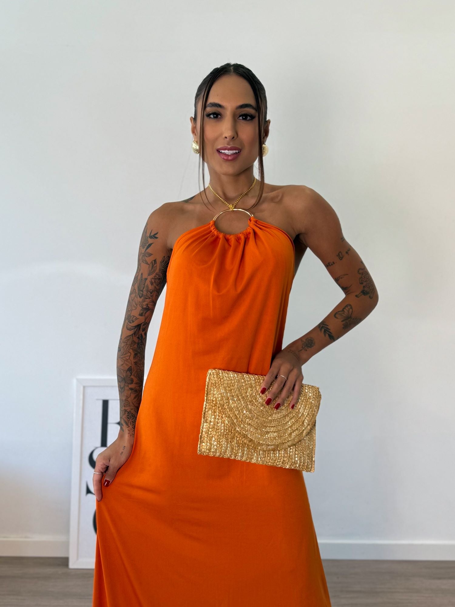 VESTIDO LONGO AURORA LARANJA
