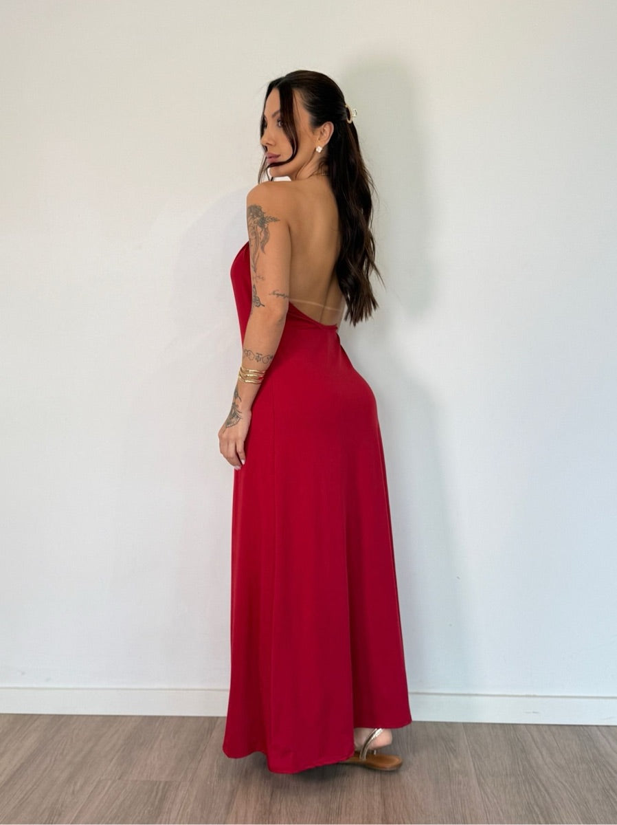 VESTIDO LONGO AURORA VERMELHO