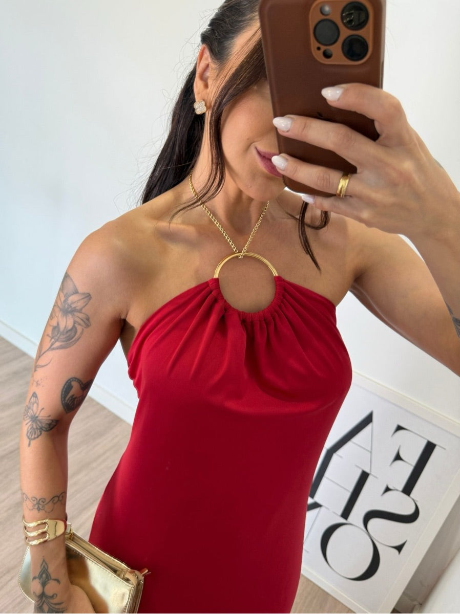 VESTIDO LONGO AURORA VERMELHO