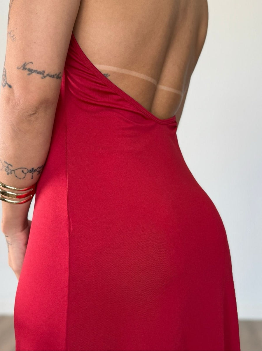 VESTIDO LONGO AURORA VERMELHO
